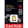 SDHC 16GB  Sandisk  Class10 Extreme UHS-I (U3) 90MB/s
